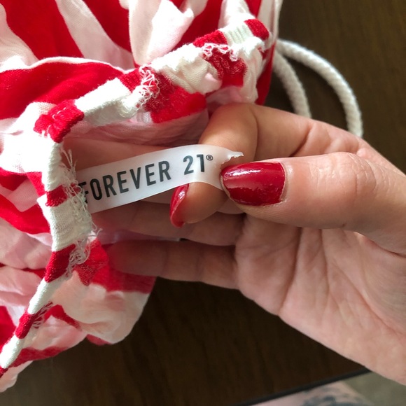 Forever 21 Striped Halter Swimsuit Cover up Small - Picture 3 of 4